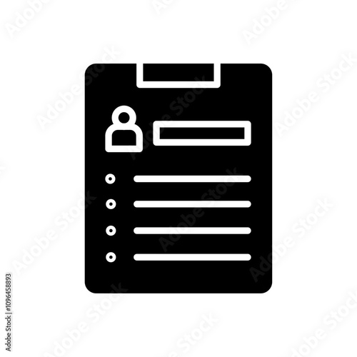 Job description icon Thin line flat illustration