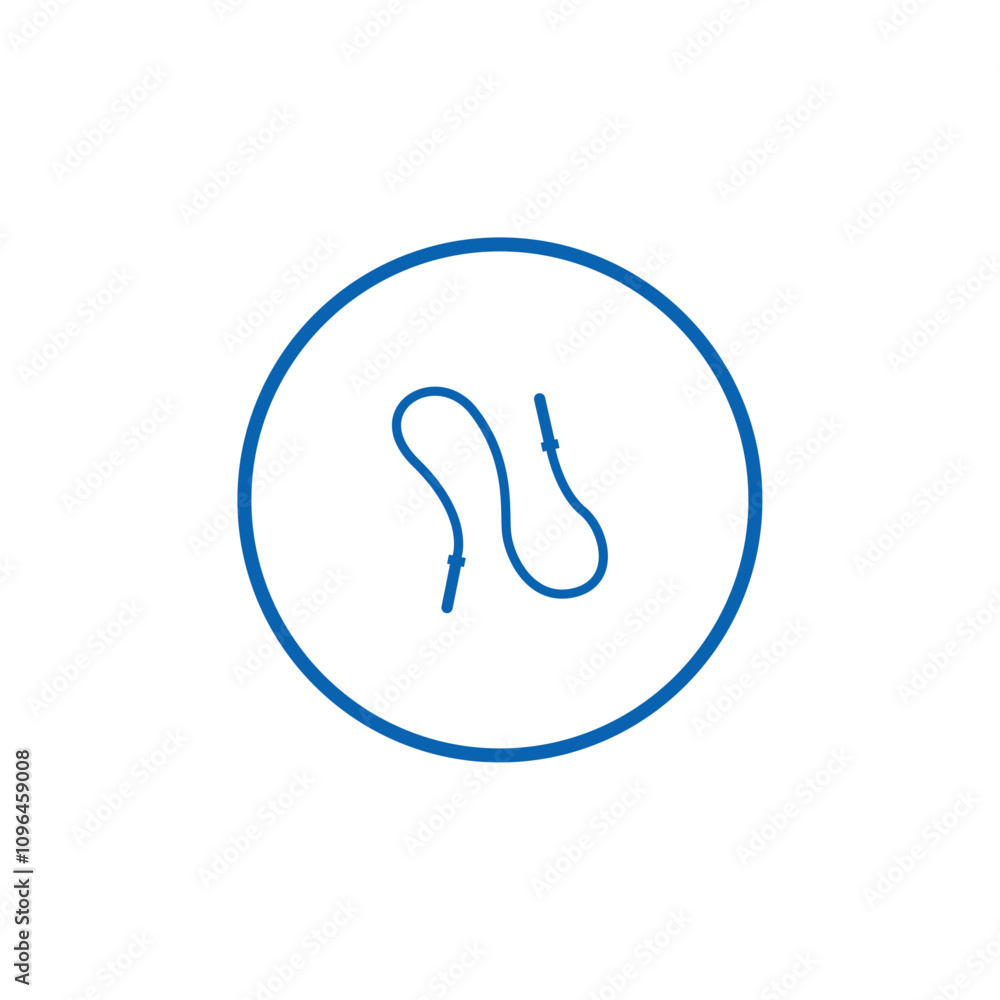 Jump rope icon Thin line flat illustration