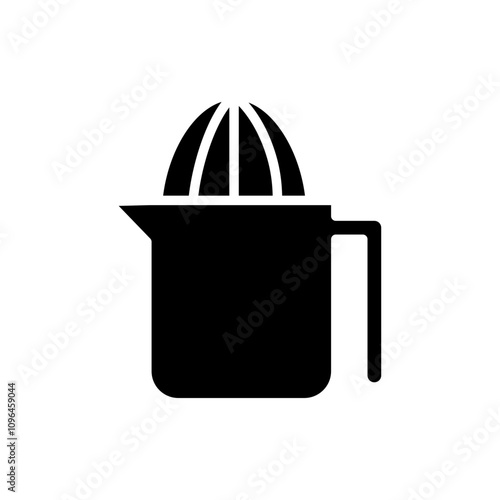 Juicer squeezer icon Thin line flat illustration