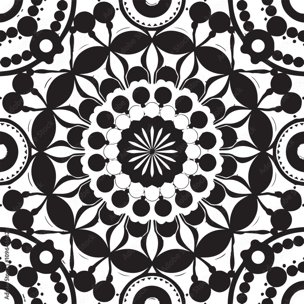 black and white seamless pattern