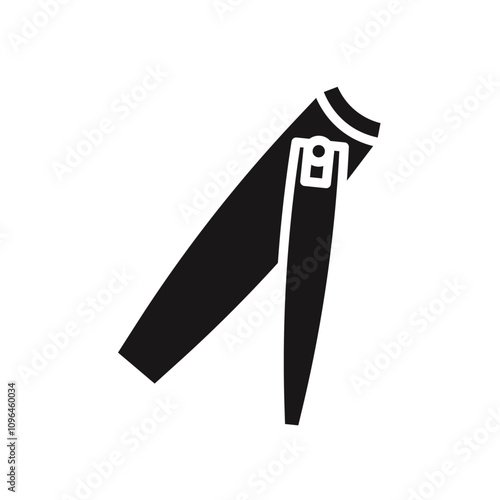 Nail clippers icon Thin line flat illustration