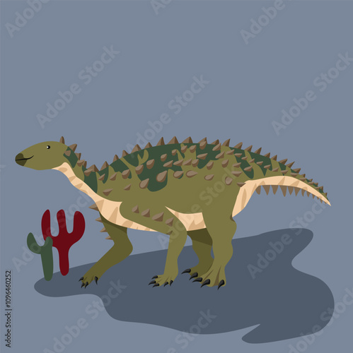 Scelidosaurus Herbivore Armored with small spikes, forages on the ground