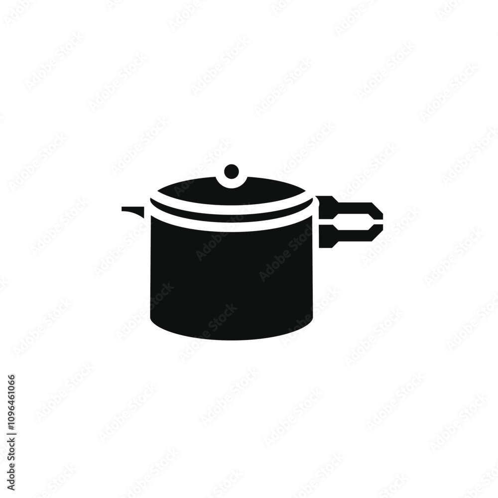 Pressure cooker icon Thin line flat illustration Pressure cooker icon Thin line flat illustration