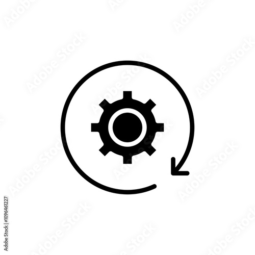 Recovery icon Thin line flat illustration