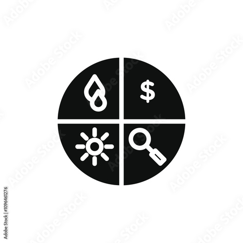 Resource icon Thin line flat illustration