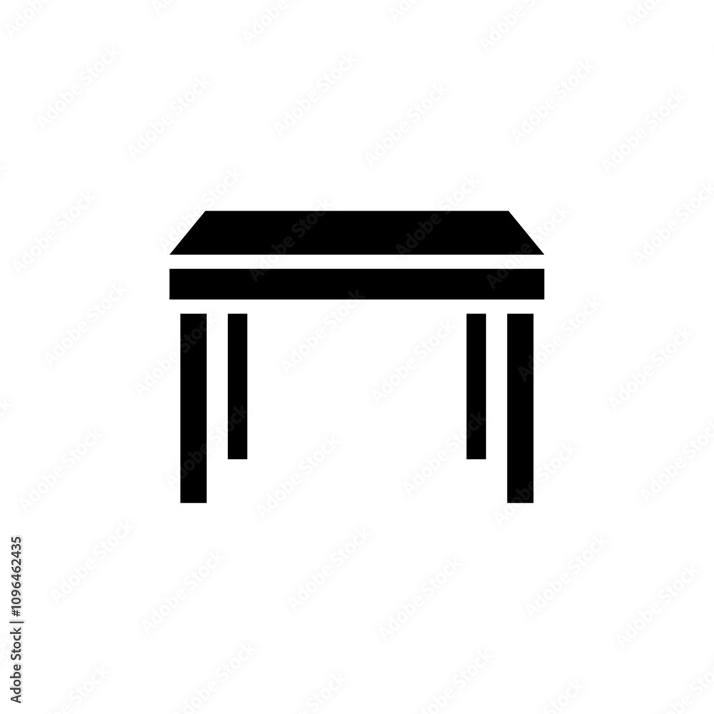 Table icon Thin line flat illustration Table icon Thin line flat illustration