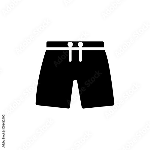 Swim shorts icon Thin line flat illustration