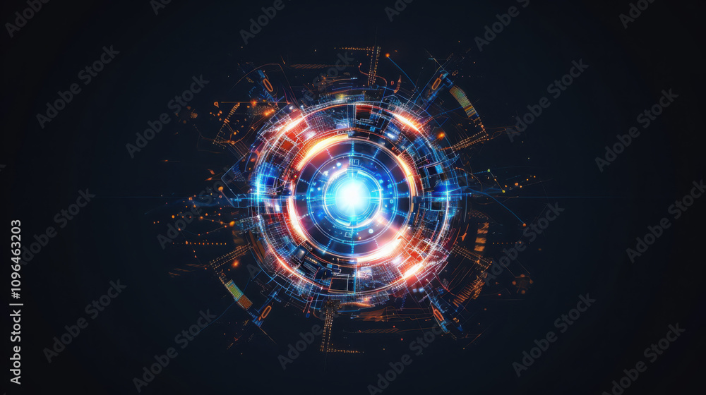 Obraz premium Exploring biomechanical control interfaces geometric neural connection points in soft metallic colors cybernetic visualization in a futuristic environment