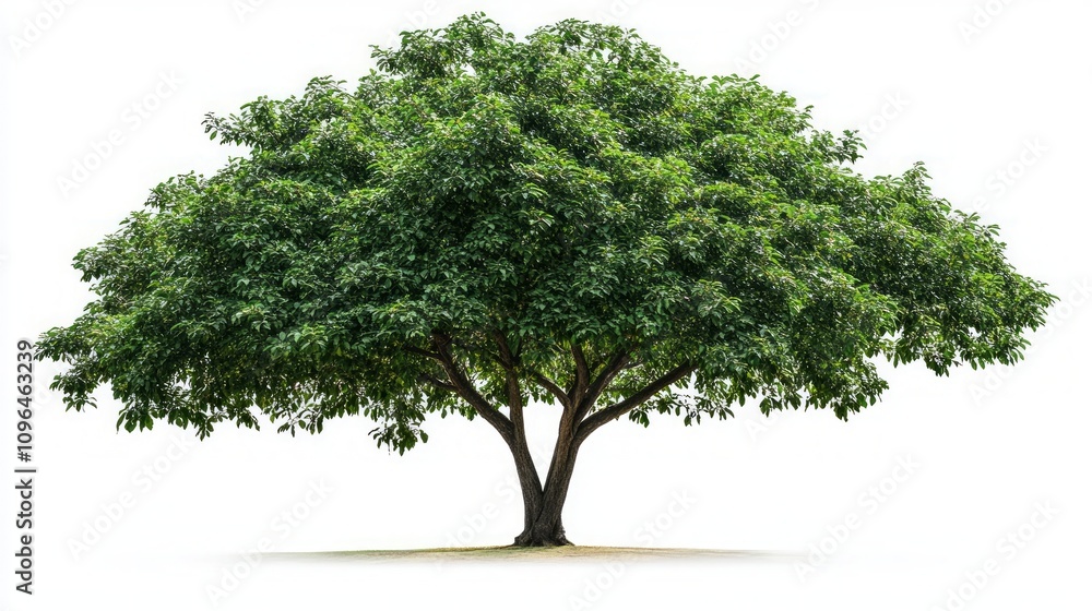 Majestic Green Tree in Nature's Embrace Majestic Green Tree in Nature's Embrace