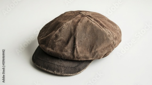 Classic vintage childrena??s cap displayed on a clean white background photo