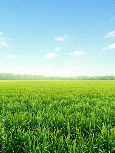 a lush carpet of emerald green grass underfoot, verdant fields, nature photography