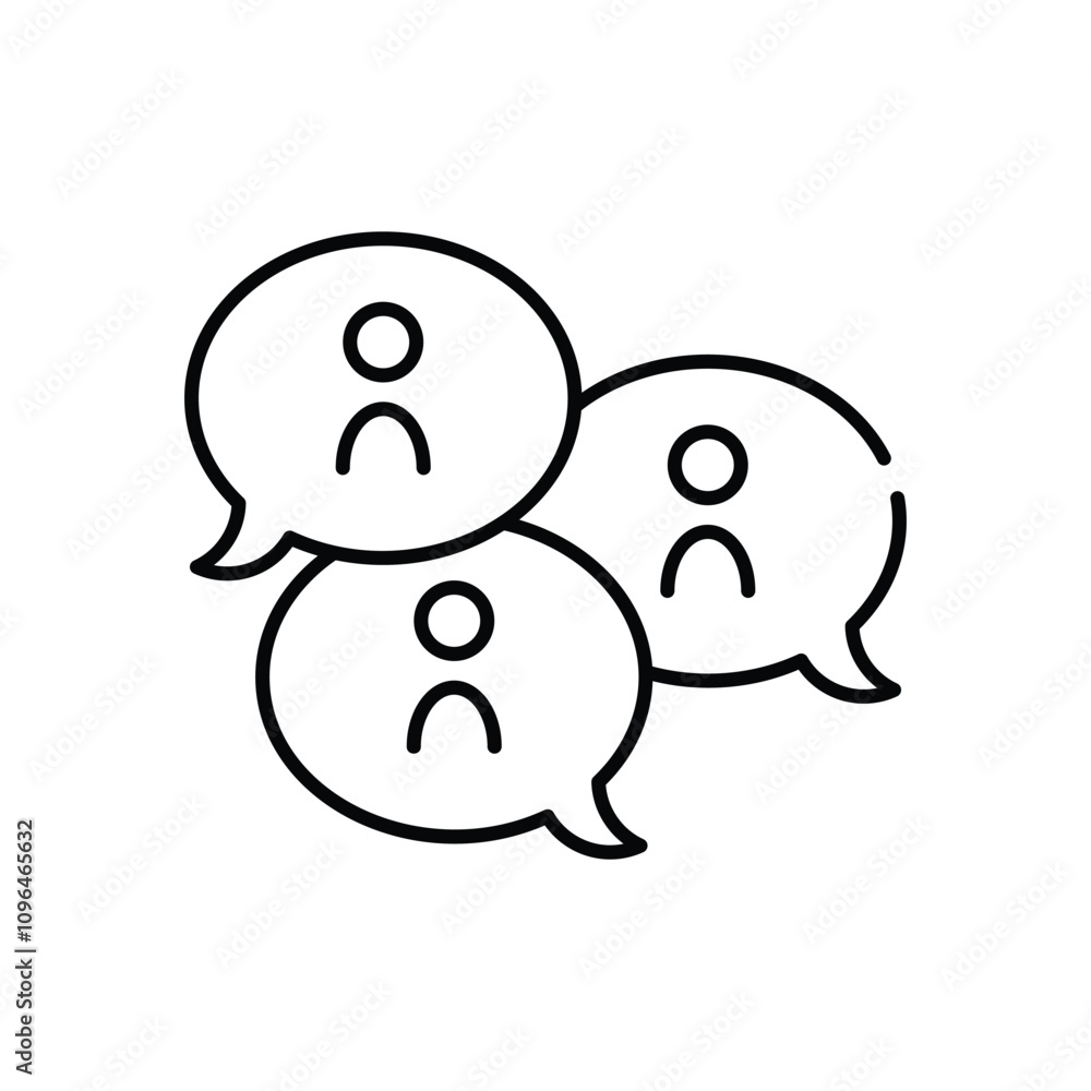 Chat Group vector icon Chat Group vector icon