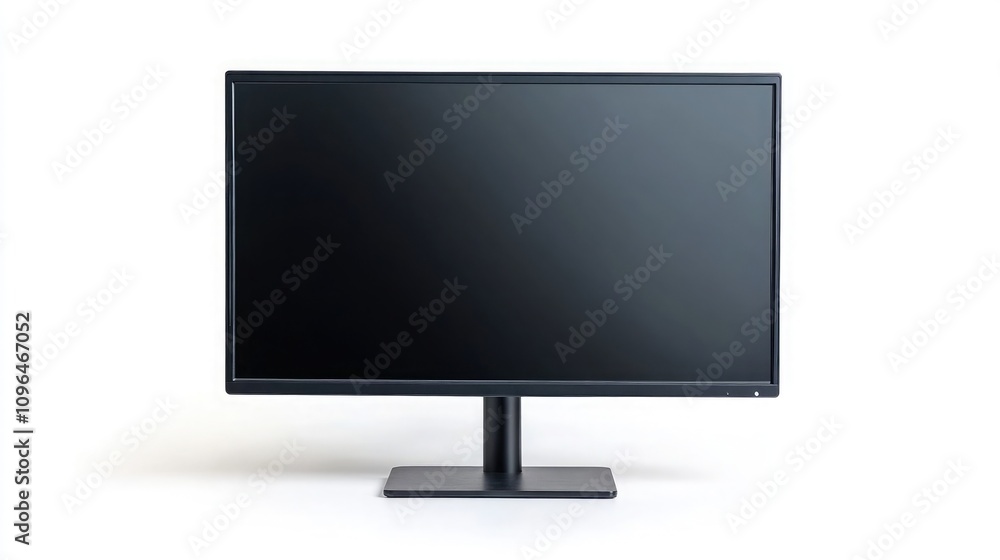 Computer monitor with blank screen for workspace setup isolated on white background Computer monitor with blank screen for workspace setup isolated on white background