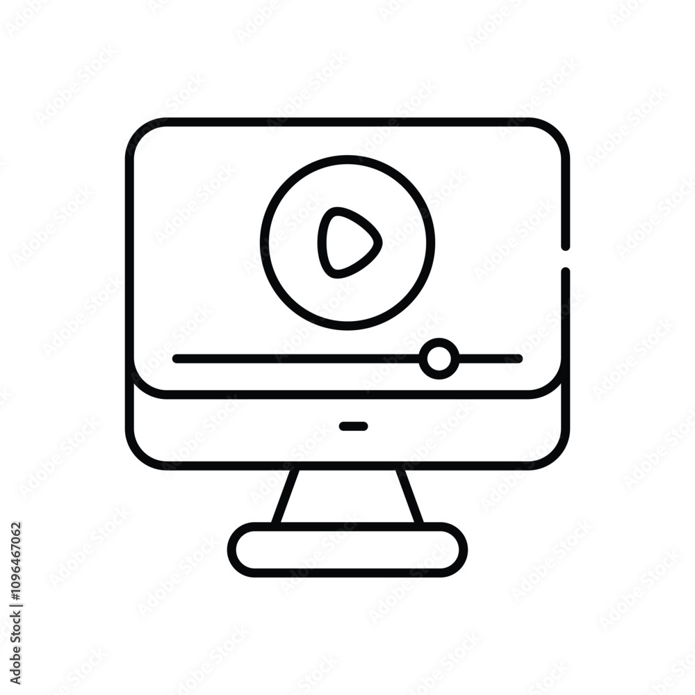 Real-time Broadcasting vector icon Real-time Broadcasting vector icon