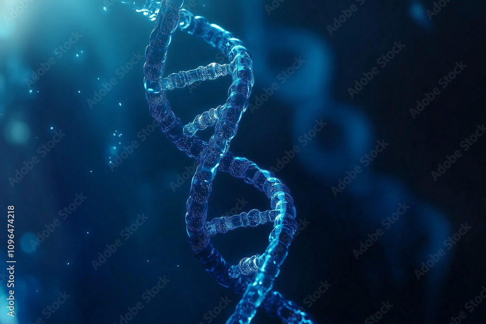 Translucent DNA Helix Concept Background with Biotechnology and Genetics Research Translucent DNA Helix Concept Background with Biotechnology and Genetics Research