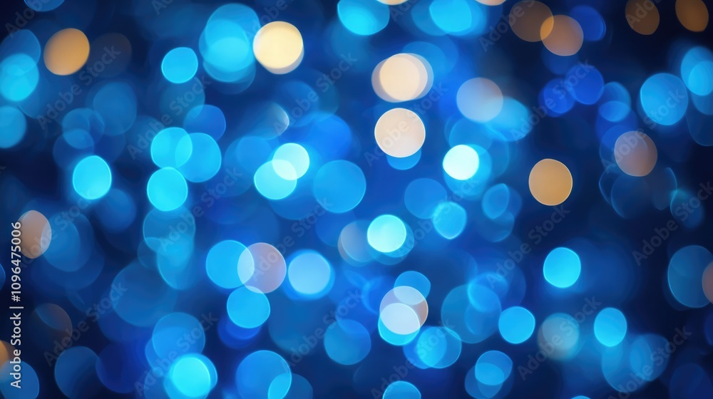 Abstract blue glowing particles creating a bokeh effect with depth Abstract blue glowing particles creating a bokeh effect with depth