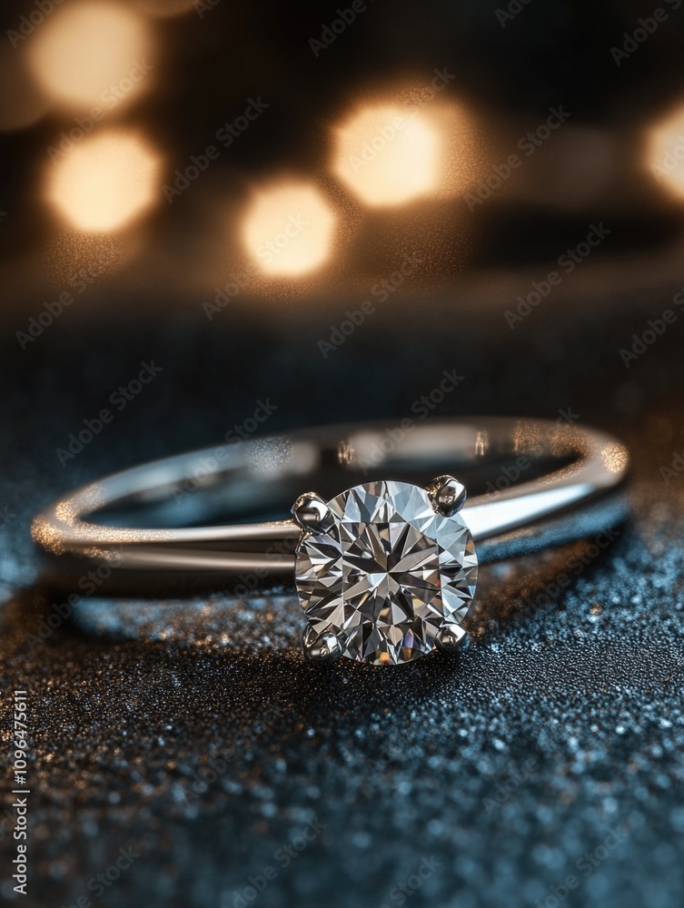 Diamond Ring on Table Diamond Ring on Table