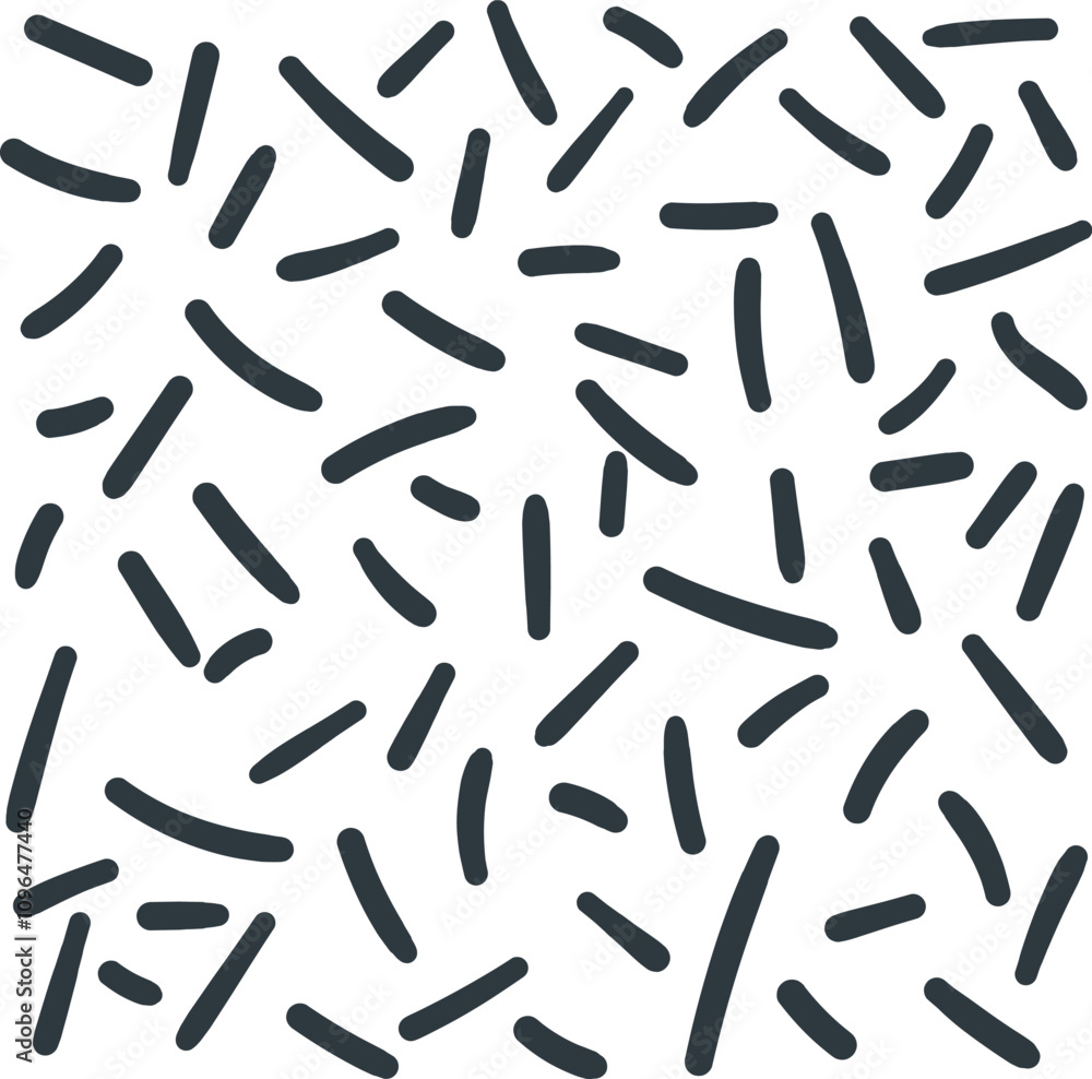 Short thick sticks or lines create texture. Short thick sticks or lines create texture.