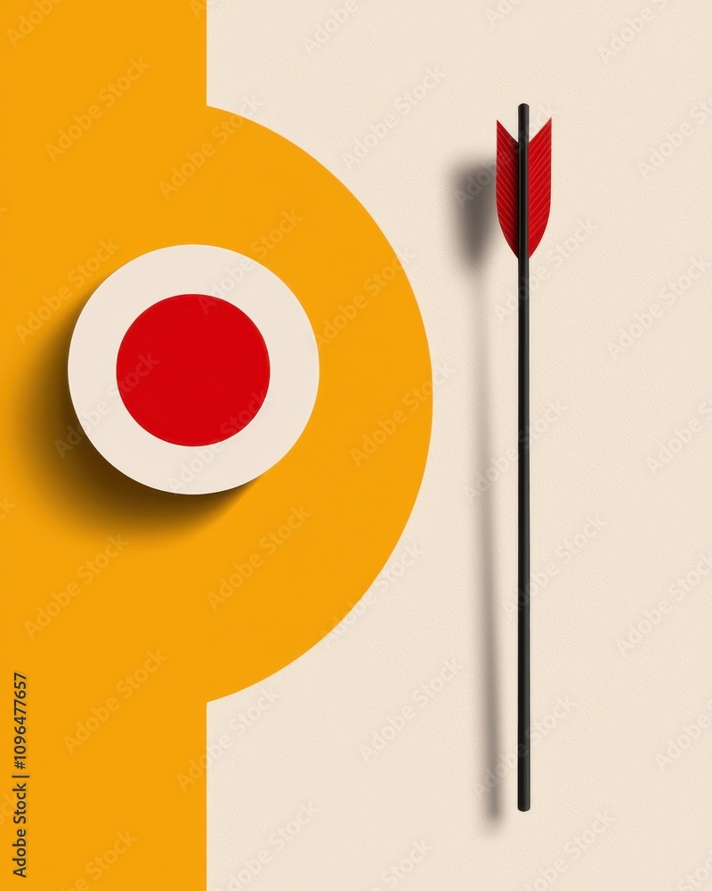 A minimalistic design featuring a red circle and arrow against vibrant backgrounds, showcasing a modern and artistic aesthetic. A minimalistic design featuring a red circle and arrow against vibrant backgrounds, showcasing a modern and artistic aesthetic.