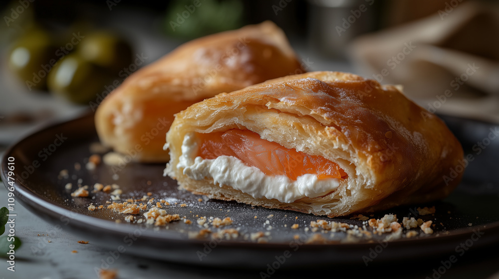 Puff Pastry with Smoked Salmon and Cream Cheese Puff Pastry with Smoked Salmon and Cream Cheese
