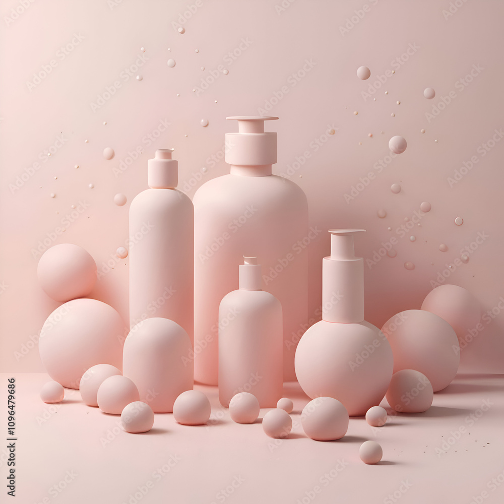 3D render background pale dust pink, providing a clean and elegant backdrops for branding and marketing cosmetics. Ai generated 3D render background pale dust pink, providing a clean and elegant backdrops for branding and marketing cosmetics. Ai generated