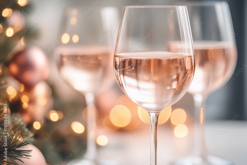 Close-Up of Wine Glasses at a Party with Blurred Background Close-Up of Wine Glasses at a Party with Blurred Background