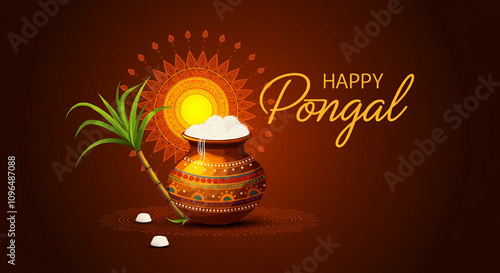 A festive Pongal pot with o...