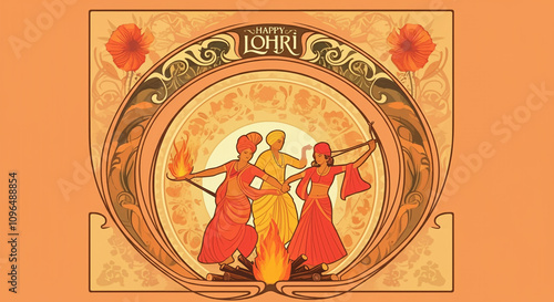 A festive Lohri-themed desi...