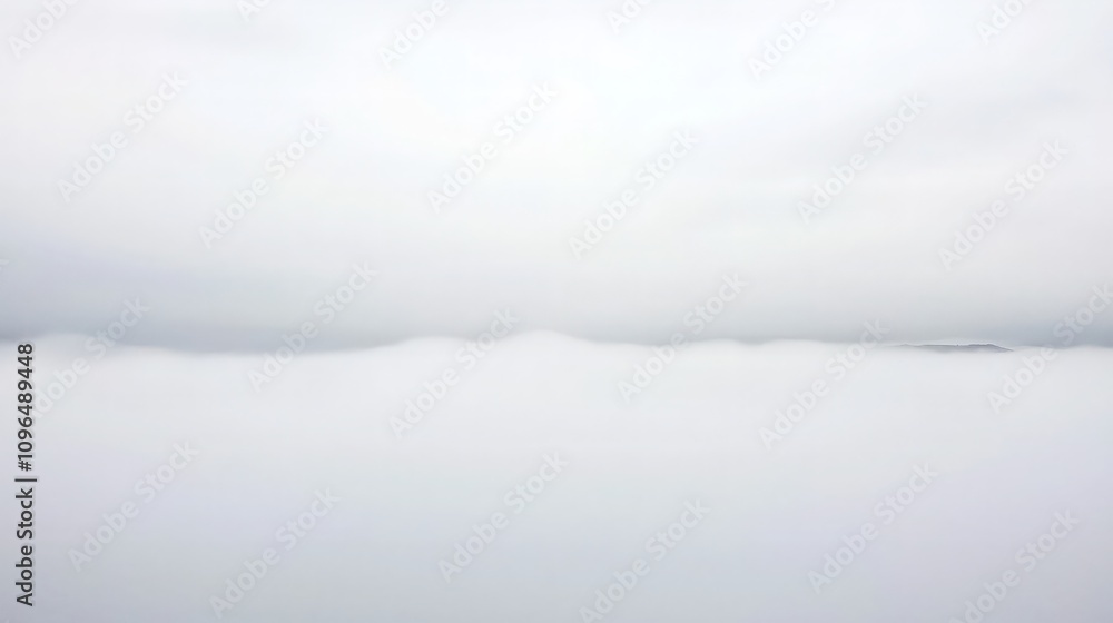 Misty landscape, ethereal view of cloudscape, subtle land below. Misty landscape, ethereal view of cloudscape, subtle land below.