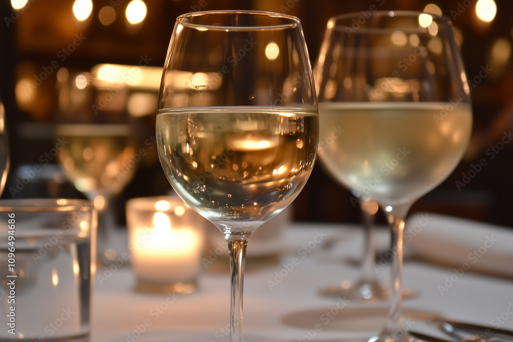 Close-Up of Wine Glasses at a Party with Blurred Background Close-Up of Wine Glasses at a Party with Blurred Background