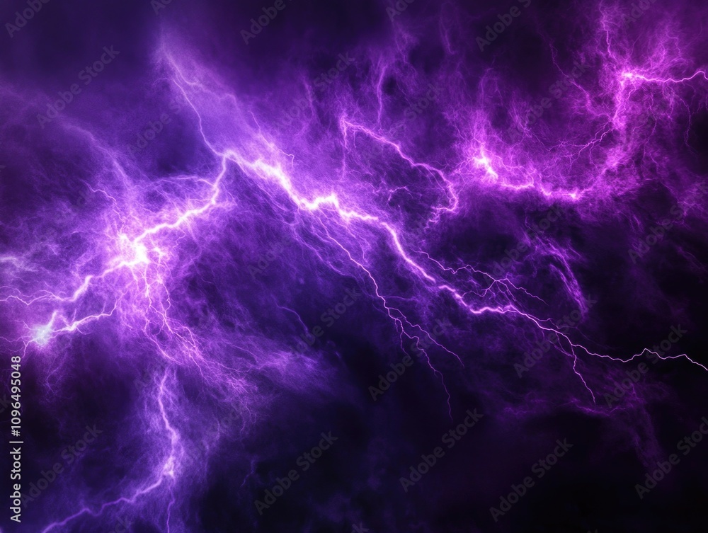 Lightning on Purple and Black Background Lightning on Purple and Black Background