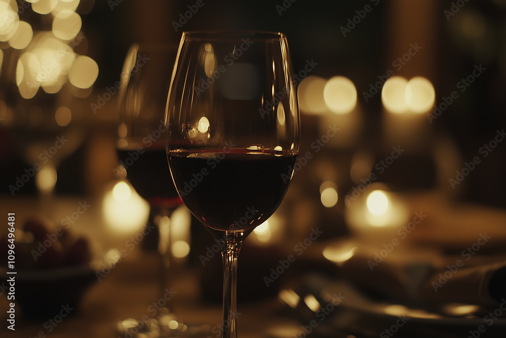 Close-Up of Wine Glasses at a Party with Blurred Background Close-Up of Wine Glasses at a Party with Blurred Background
