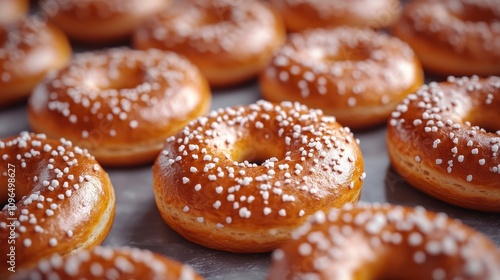 Close-up of Freshly Baked Donuts