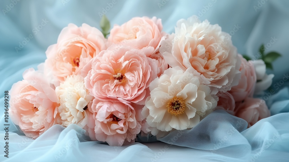 Obraz premium Delicate Pink and White Flower Arrangement