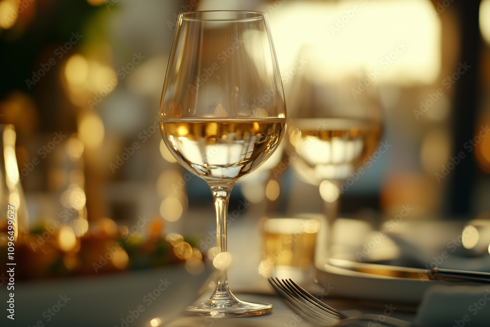 Close-Up of Wine Glasses at a Party with Blurred Background Close-Up of Wine Glasses at a Party with Blurred Background