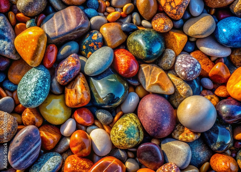 Abstract Nature Pebbles Background Created Using AI Generative Technology Featuring a Macro Photography Perspective with Vivid Colors and Intricate Textures for Enhanced Visual Appeal Abstract Nature Pebbles Background Created Using AI Generative Technology Featuring a Macro Photography Perspective with Vivid Colors and Intricate Textures for Enhanced Visual Appeal