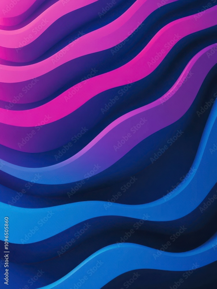 Fototapeta premium Stunning Abstract Wave Design: Vibrant Color Gradient 3D Graphic