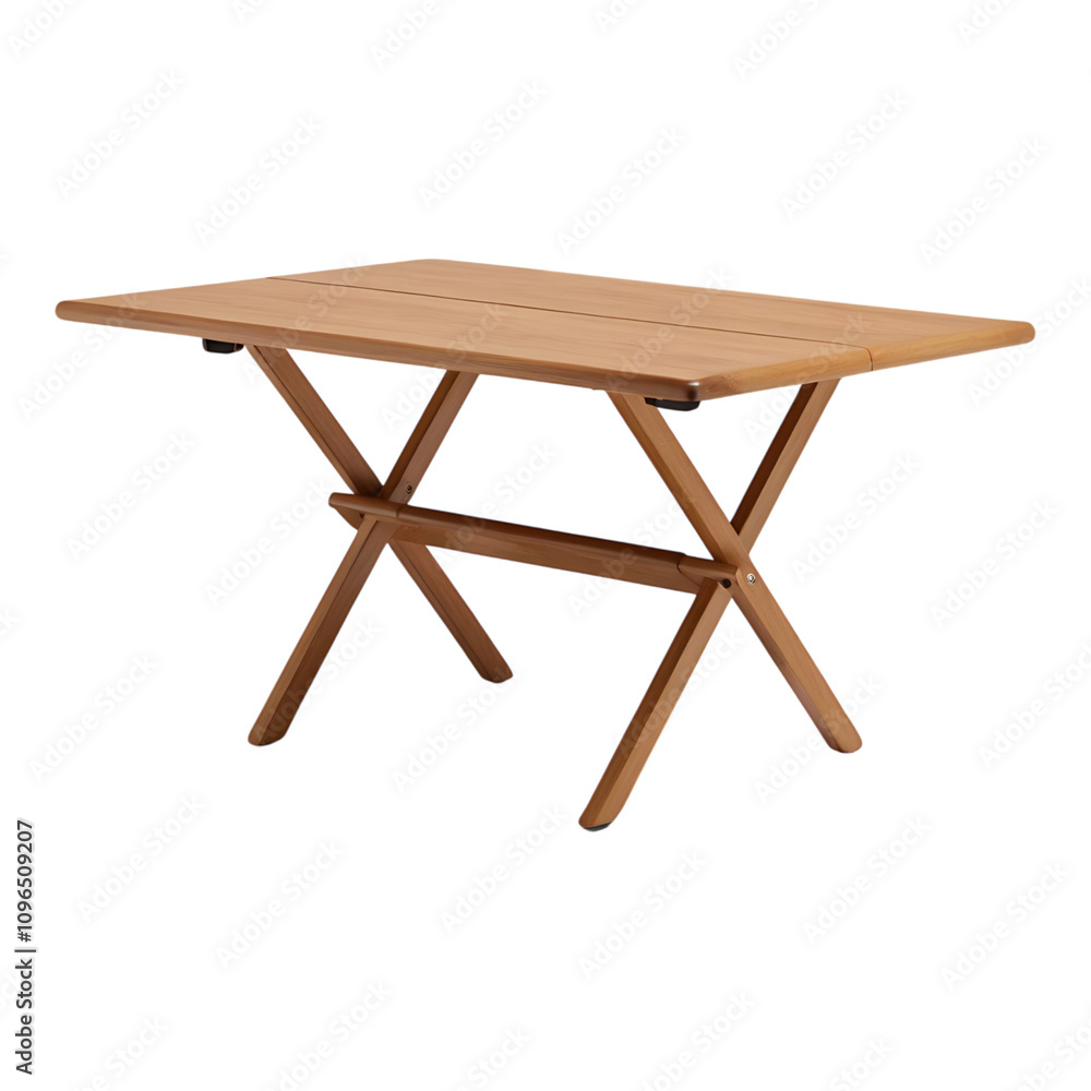 Small wooden folding table with a sturdy build for versatile indoor or outdoor use Small wooden folding table with a sturdy build for versatile indoor or outdoor use