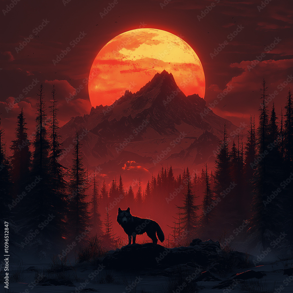 wolf howling at sunset wolf howling at sunset