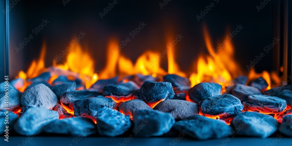 Electric Fireplace with Glowing Embers Electric Fireplace with Glowing Embers