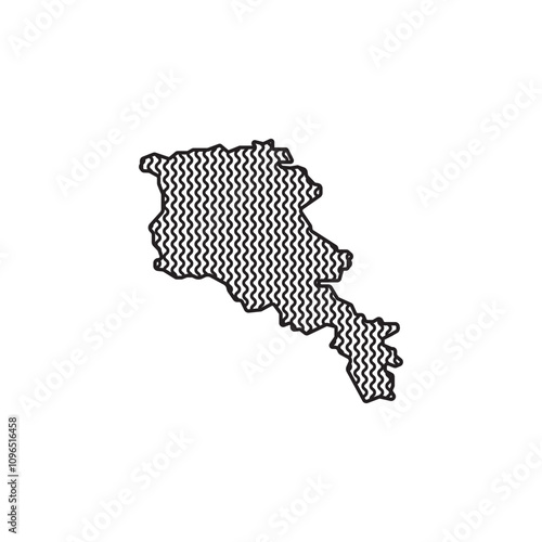 Armenia vector map isolated on white background Illustration