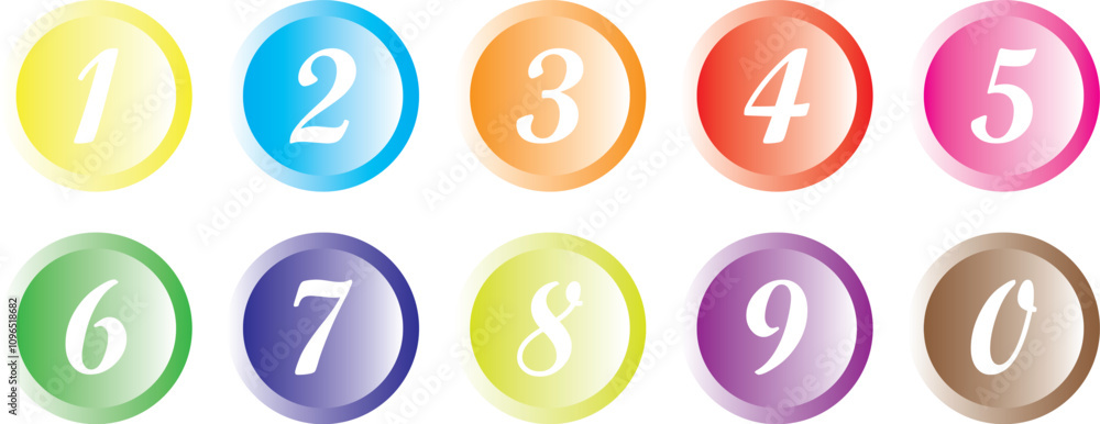 simple different color bullet points round number set from one to nine simple flat style numbers that are in a circle number bullet points illustration simple different color bullet points round number set from one to nine simple flat style numbers that are in a circle number bullet points illustration