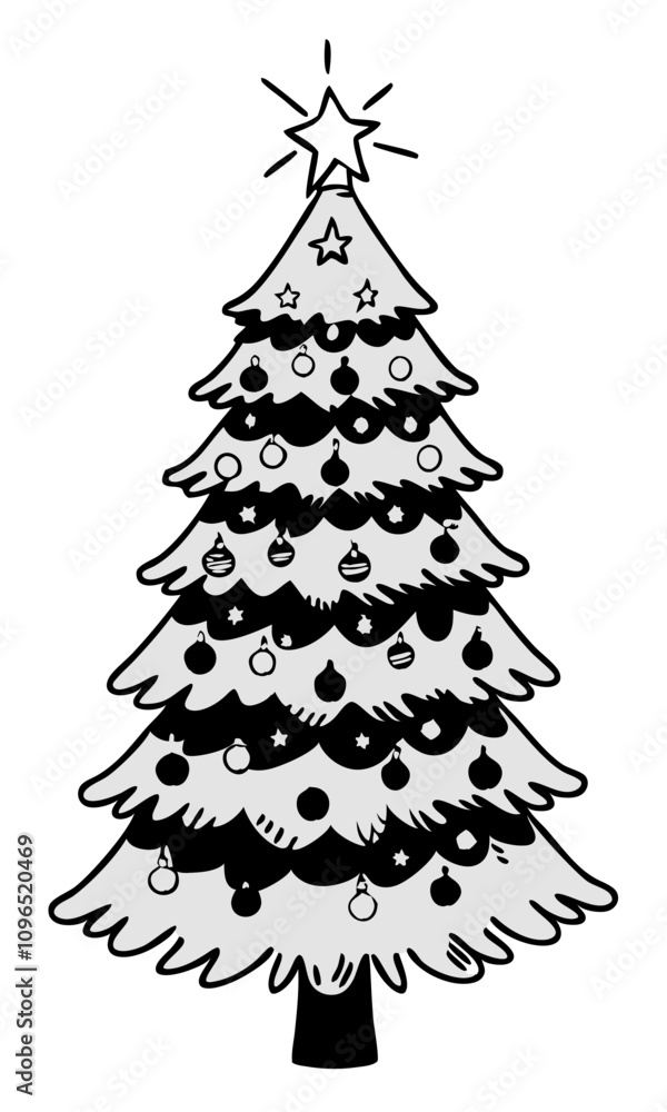 Christmas Tree vector silhouette Christmas Tree vector silhouette