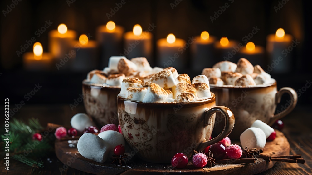 Cozy hot chocolate preparation rustic kitchen food photography warm atmosphere close-up view comfort and indulgence Cozy hot chocolate preparation rustic kitchen food photography warm atmosphere close-up view comfort and indulgence