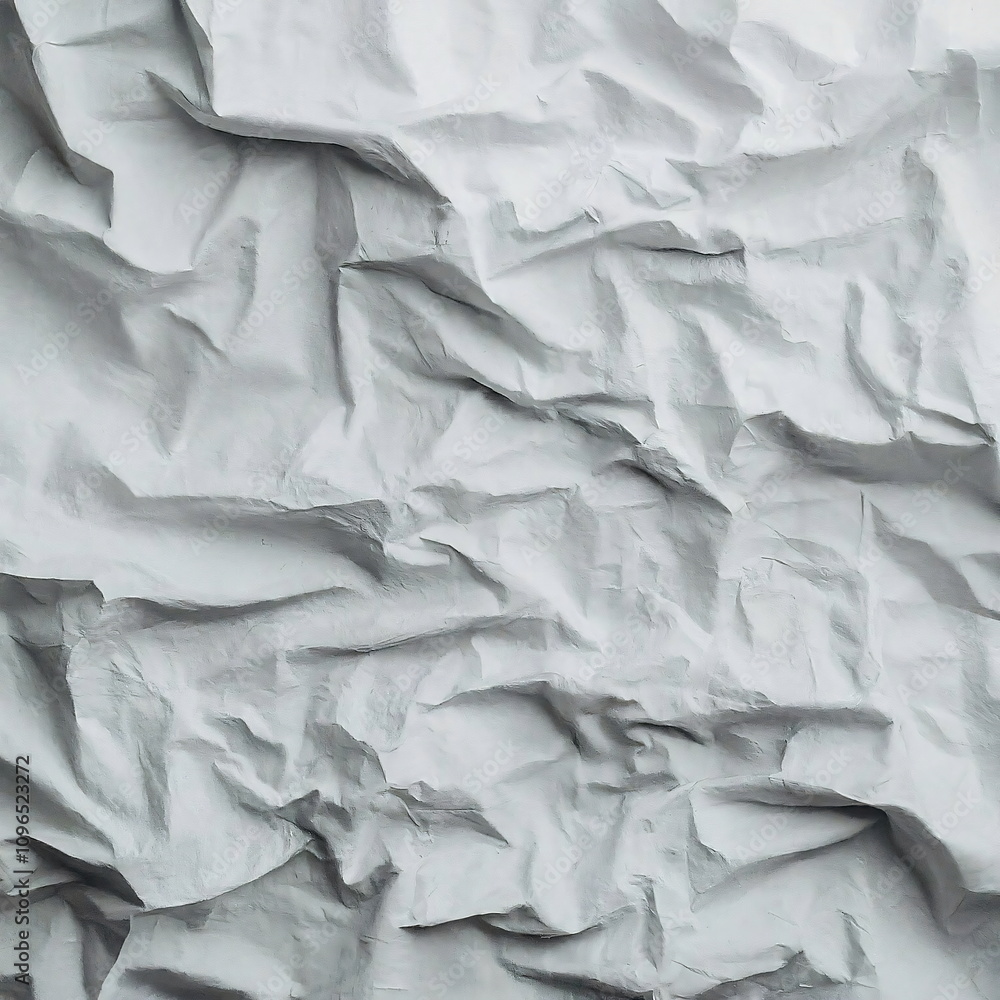 Fototapeta premium Wrinkled or crumpled white paper for background.