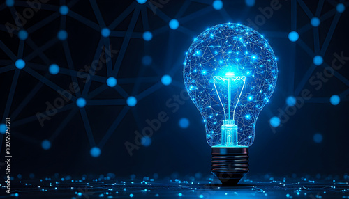 Futuristic Lightbulb Symbolizing Innovation and Connection