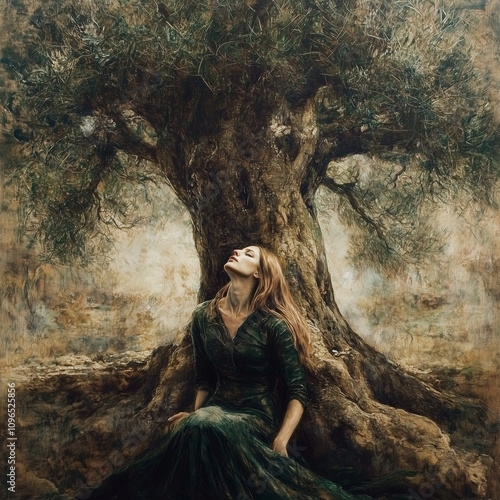 woman in a tree