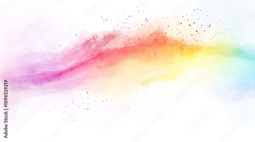 Obraz premium Vibrant watercolor splash representing an abstract blend of colors and textures