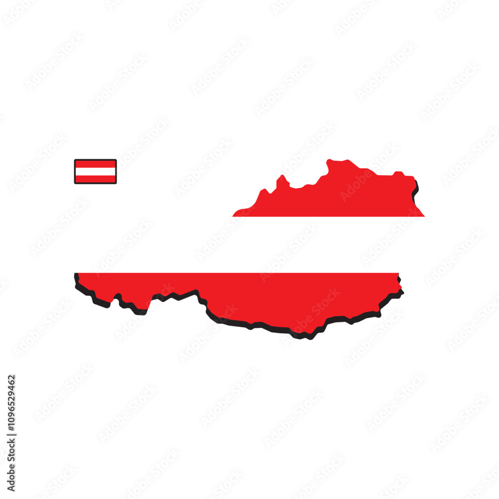 Fototapeta premium Austria map symbol icon design vector illustration