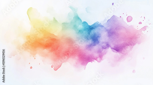 Colorful abstract watercolor splash creating a vibrant artistic background for design